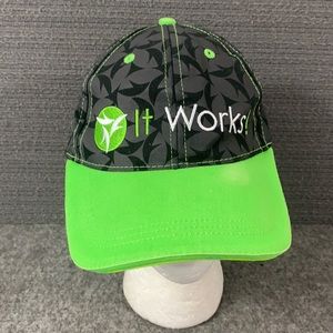 It Works! Baseball Hat Unisex OSFM Black Gray Green Adjustable Strapback